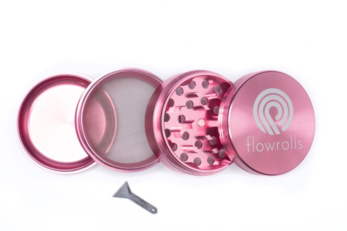 Grinder Flowrolls 63mm 4 Teile Rosa – Bild 3